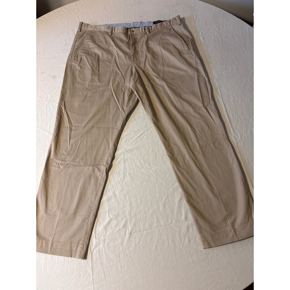 Polo Ralph Lauren Chino Pants Mens 40x30 Khaki Tan Stretch Slim Fit
